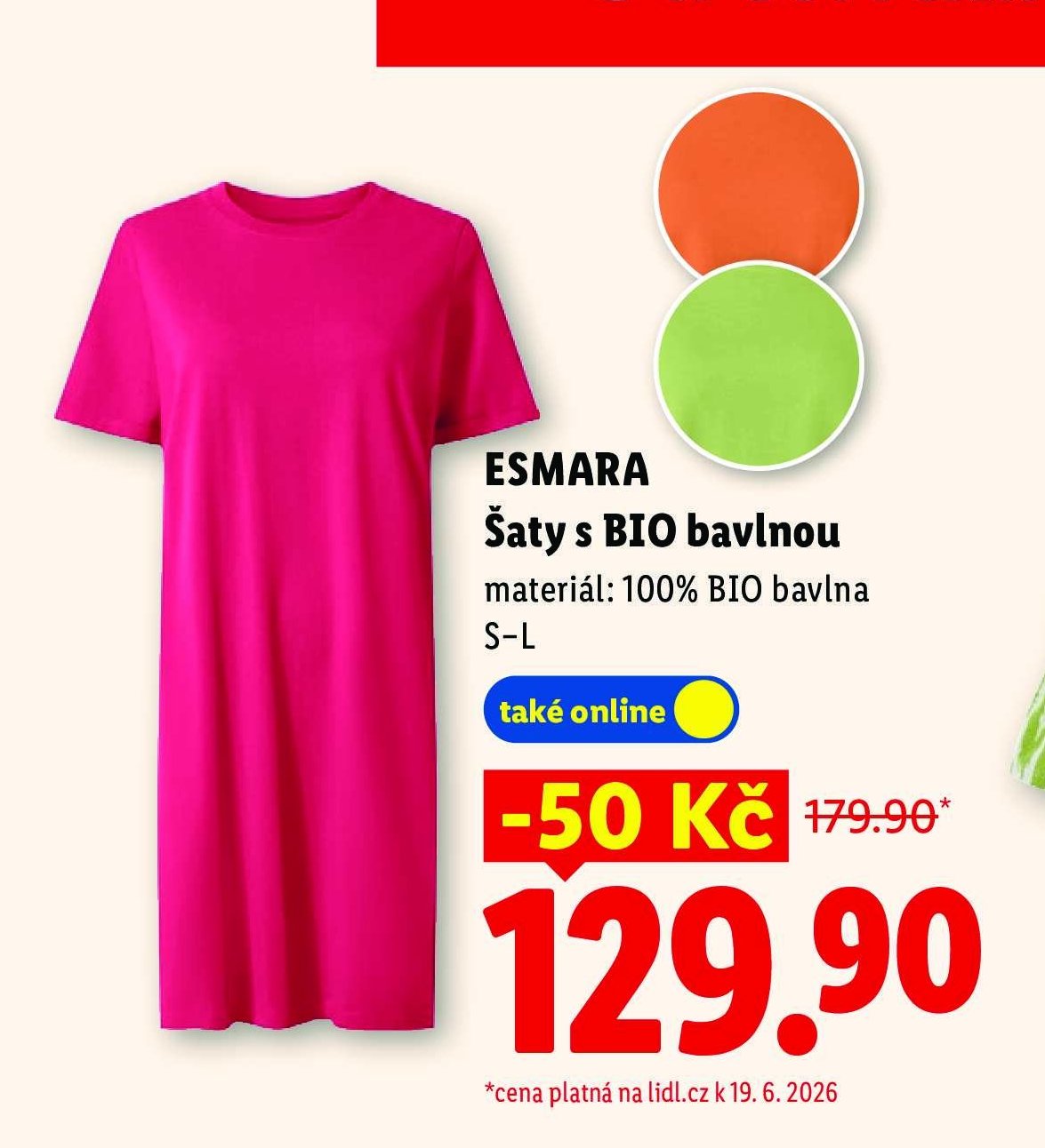 ESMARA Šaty s BIO bavlnou