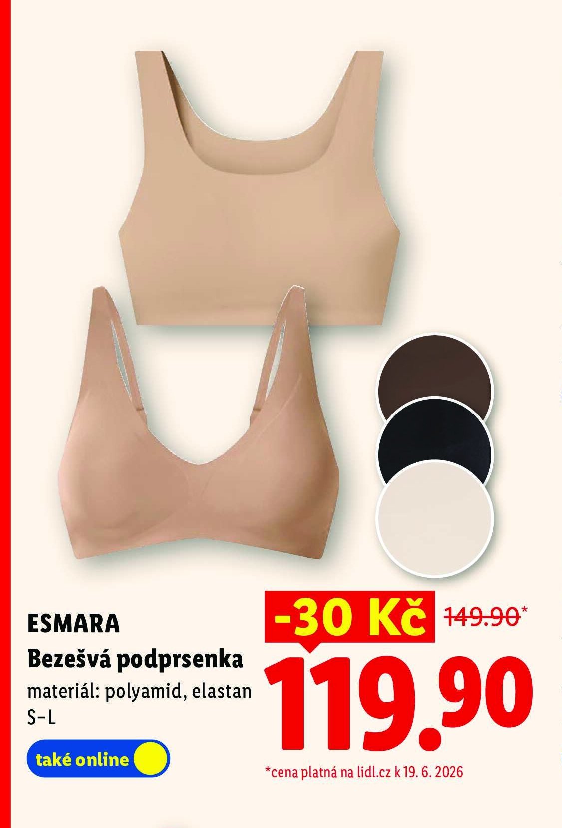 Esmara Bezešvá podprsenka