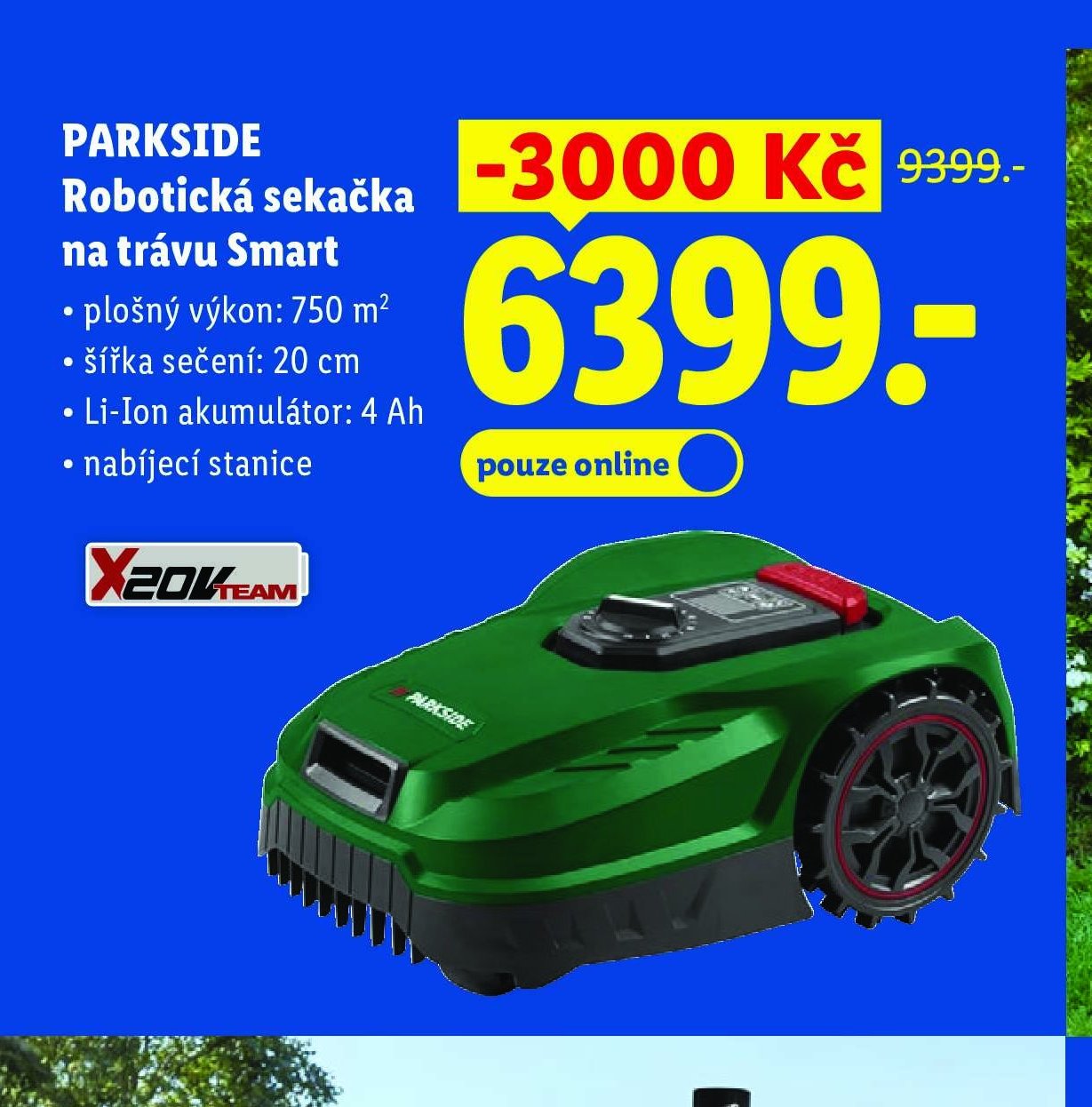 PARKSIDE Robotická sekačka na trávu Smart