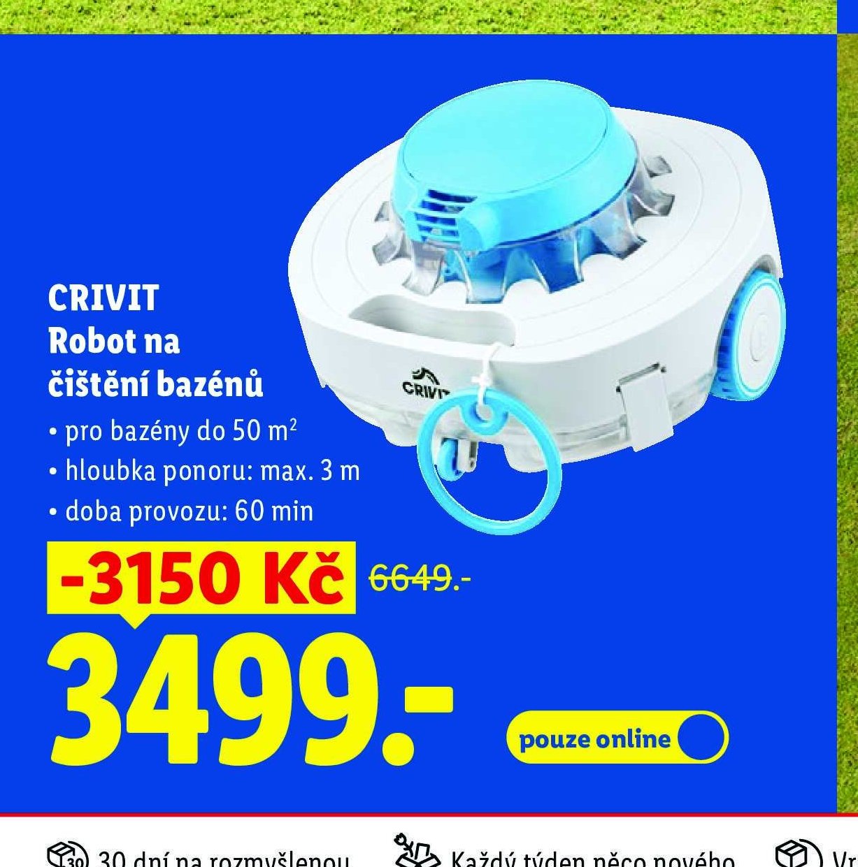CRIVIT Robot na čištění bazénů