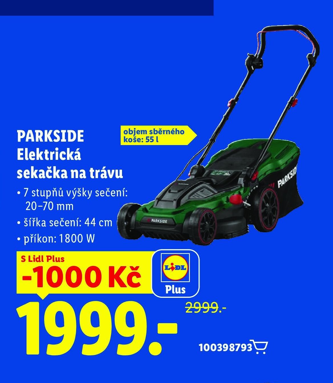 PARKSIDE Elektrická sekačka na trávu
