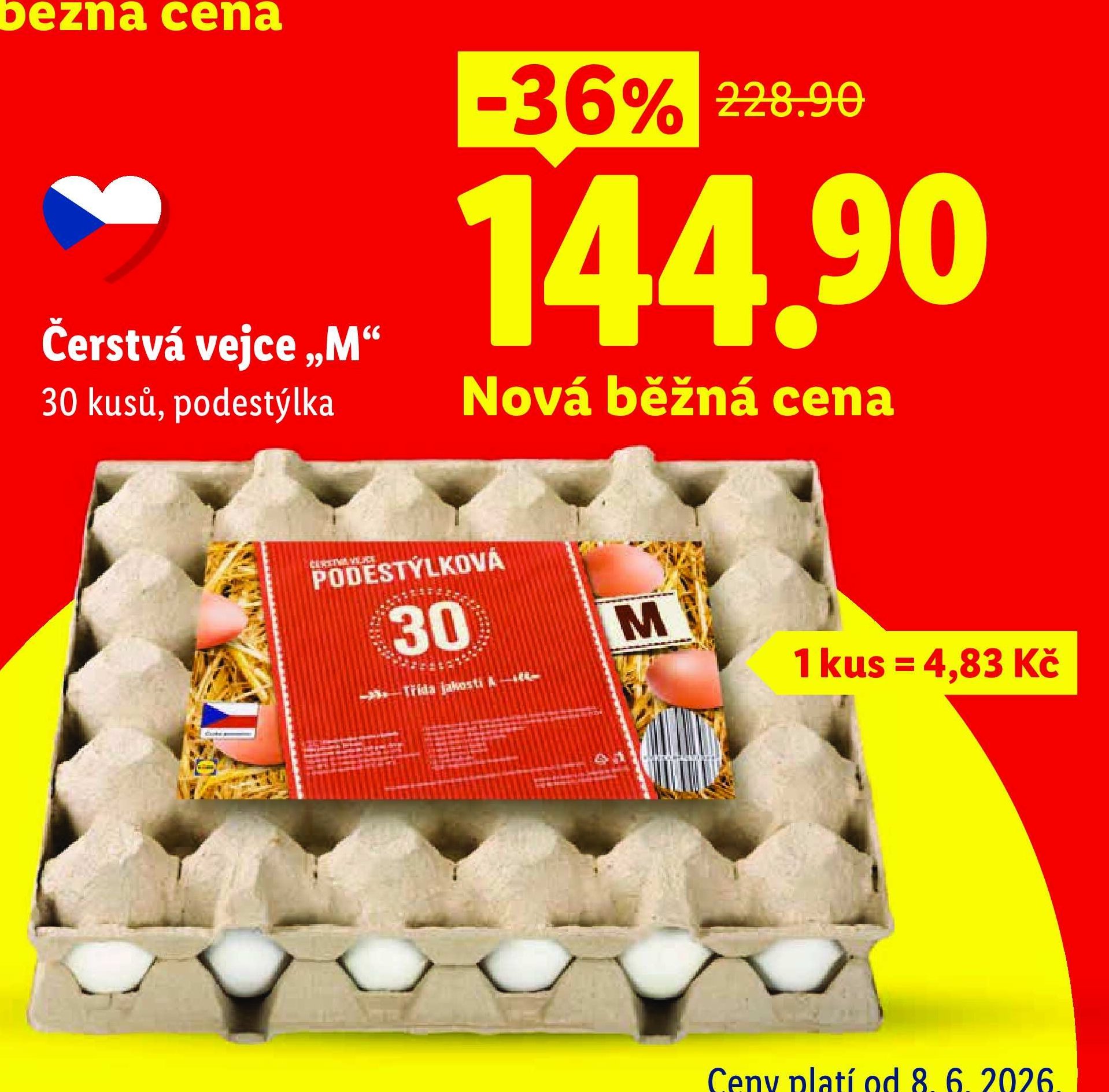 Čerstvá vejce M, 30 kusů