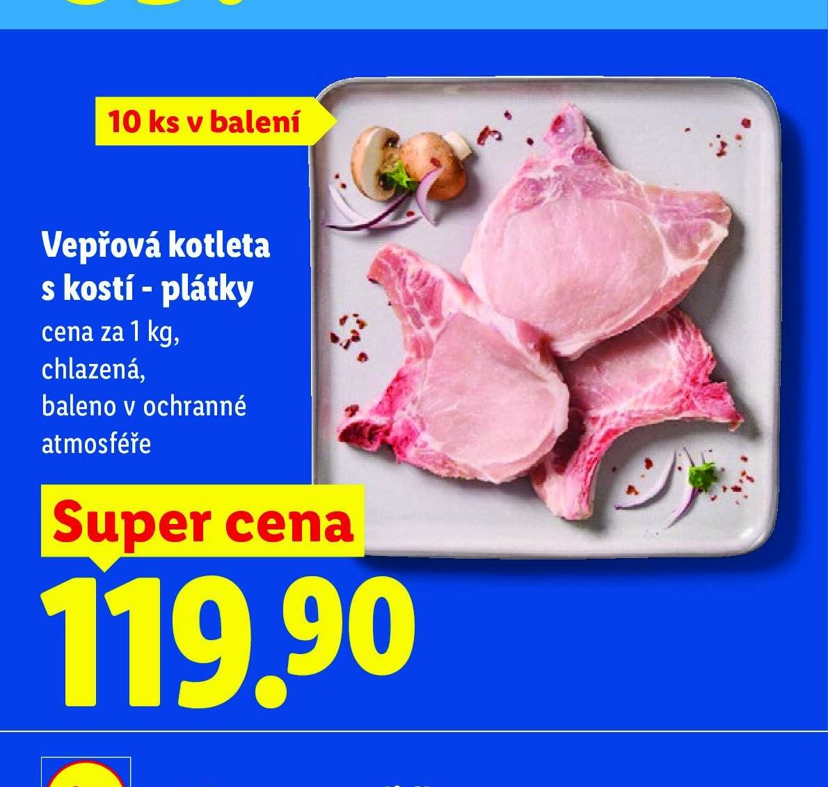 Vepřová kotleta s kostí - plátky