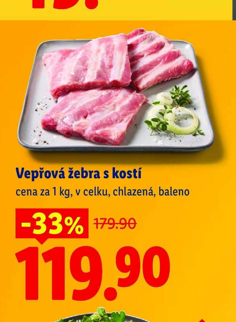 Vepřová žebra s kostí