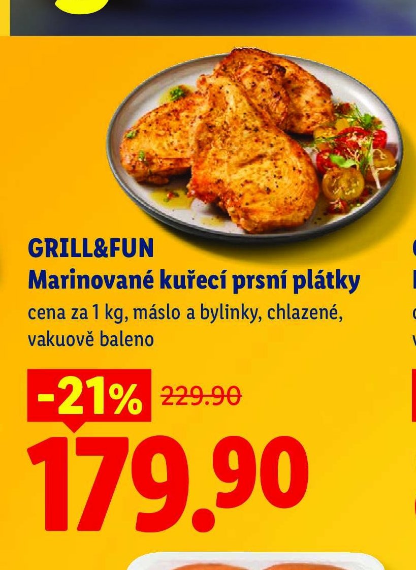 GRILL&FUN Marinované kuřecí prsní plátky