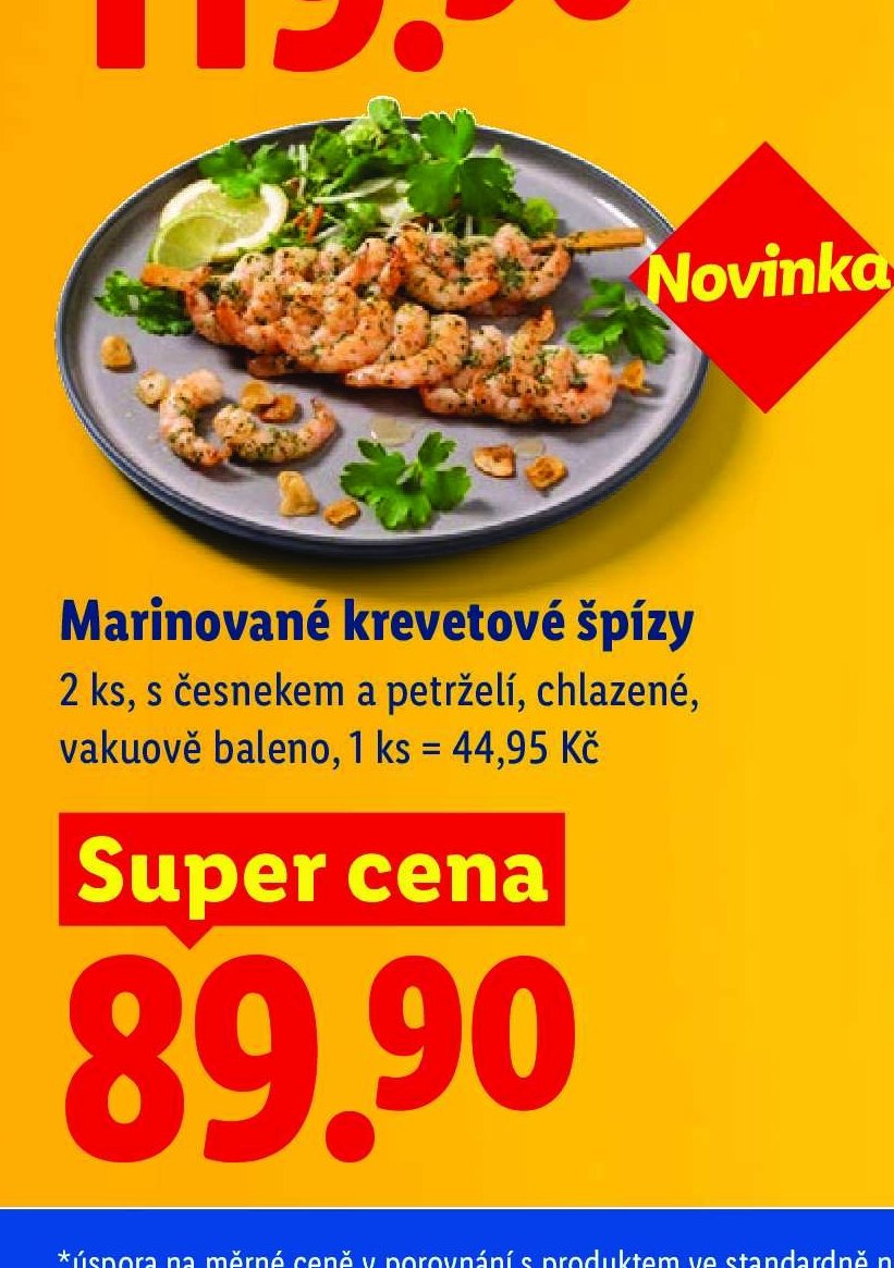 Marinované krevetové špízy