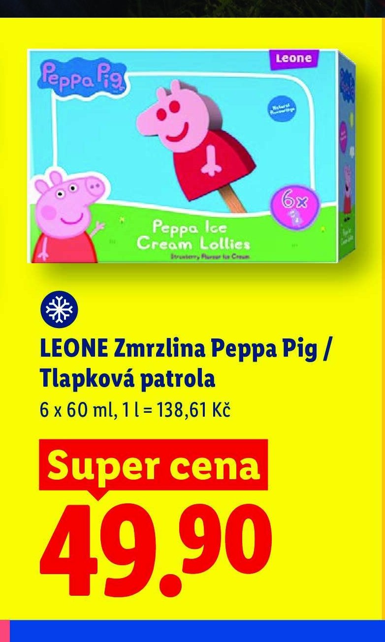 LEONE Zmrzlina Peppa Pig / Tlapková patrola