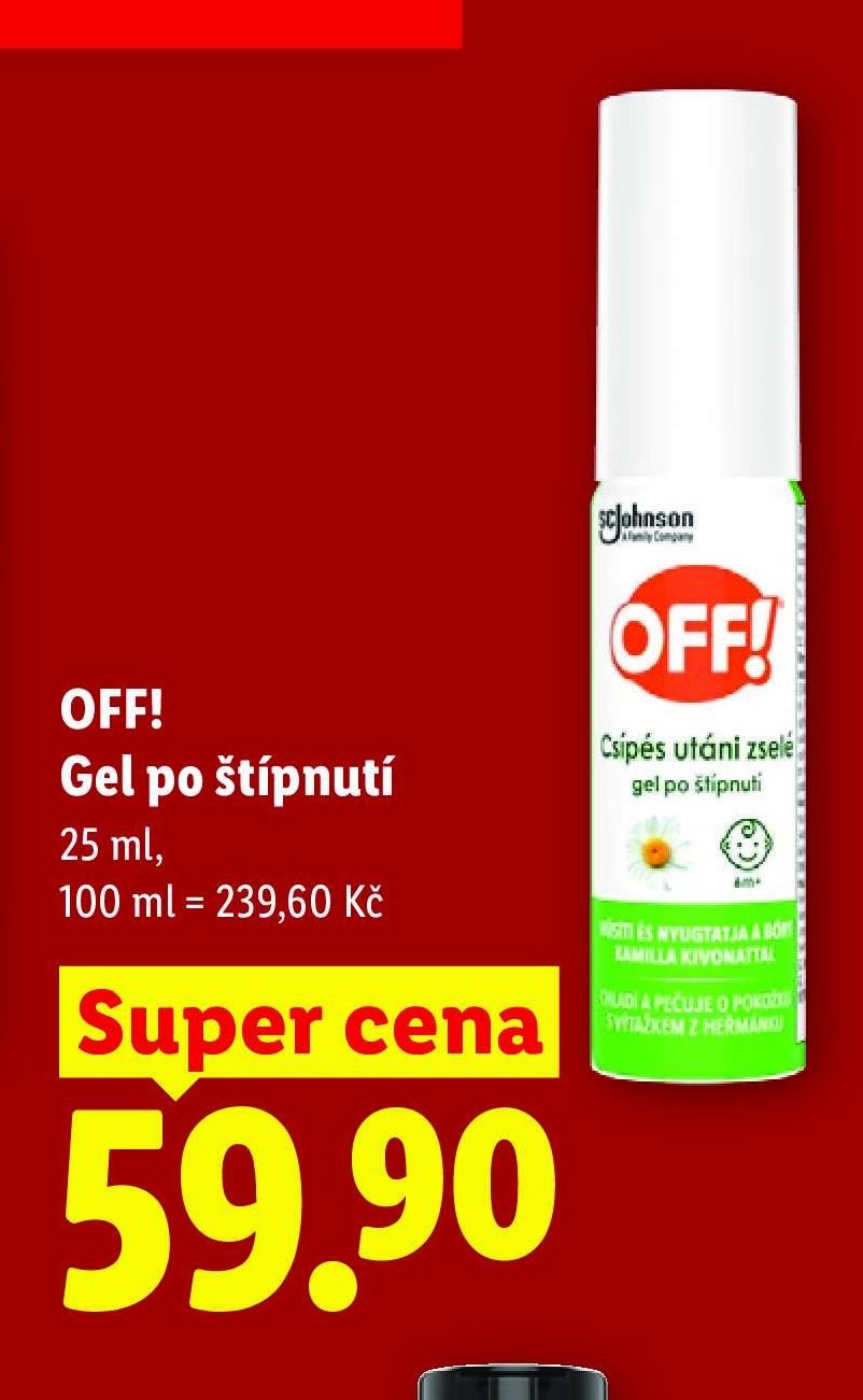 OFF! Gel po štípnutí 25 ml