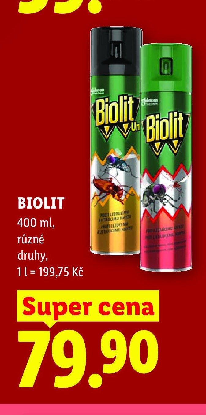 BIOLIT 400 ml, různé druhy
