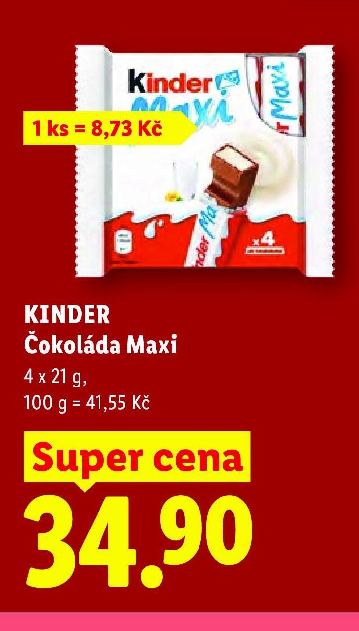 KINDER Čokoláda Maxi