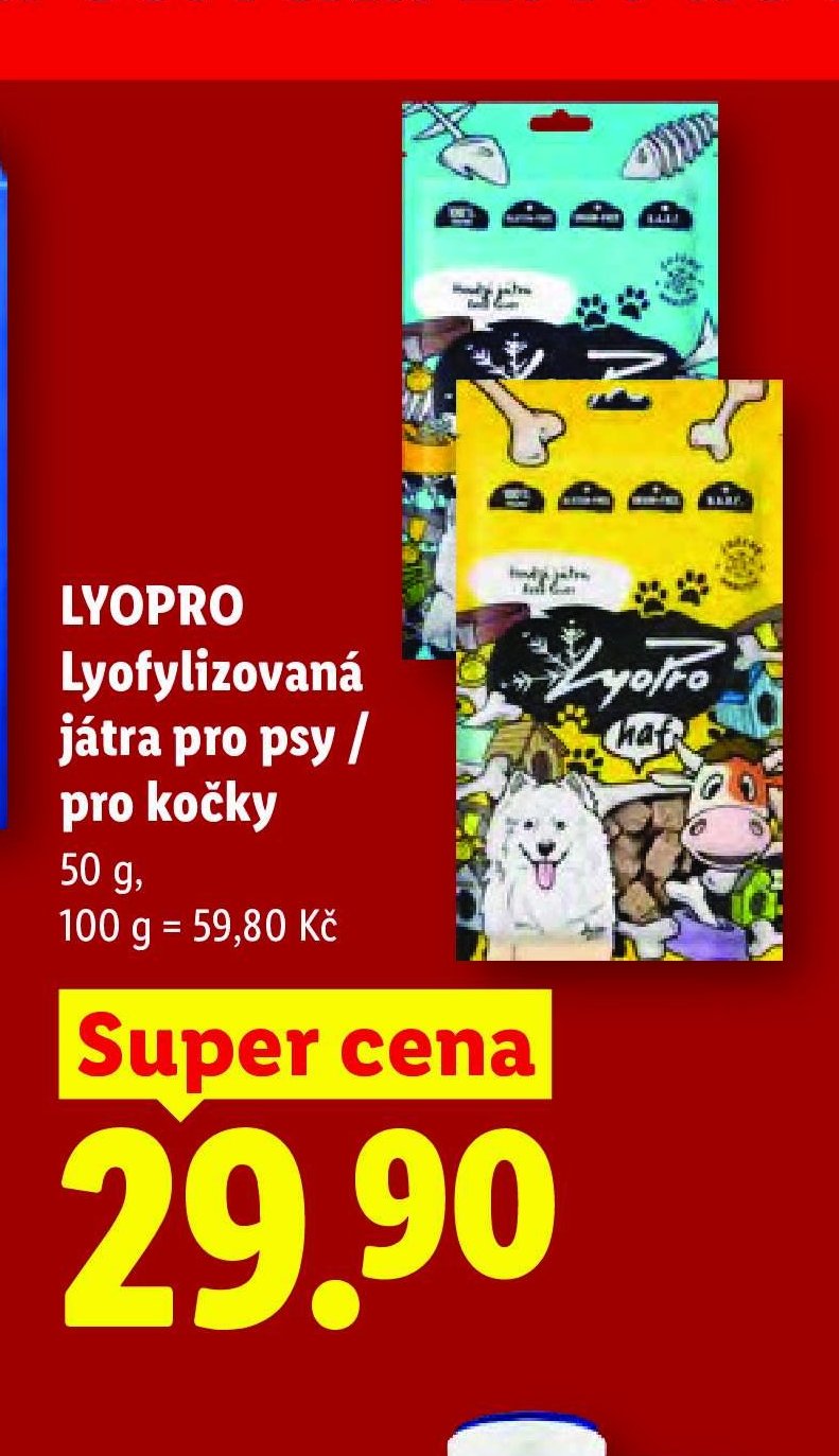 LYOPRO Lyofilizovaná játra pro psy / pro kočky 50 g
