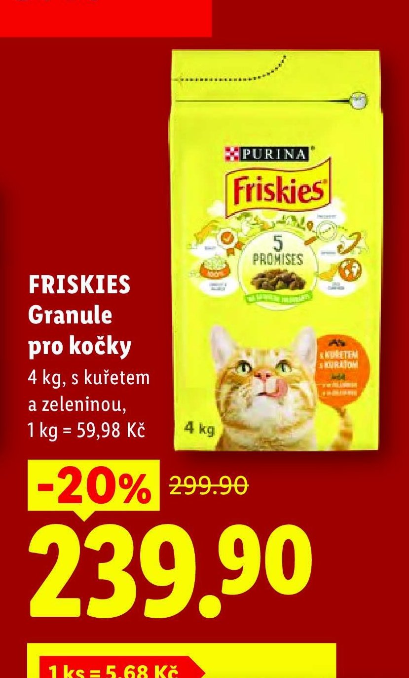 FRISKIES Granule pro kočky 4 kg
