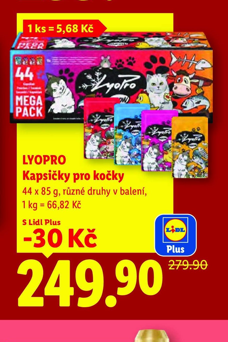 LYOPRO Kapsičky pro kočky 44 x 85 g
