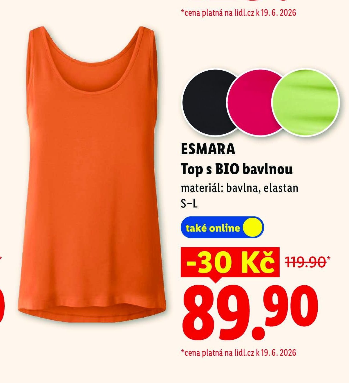 Esmara Top s BIO bavlnou