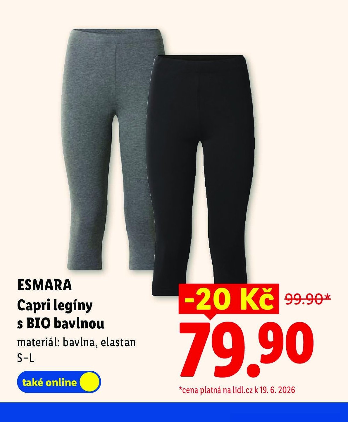 Esmara Capri legíny s BIO bavlnou