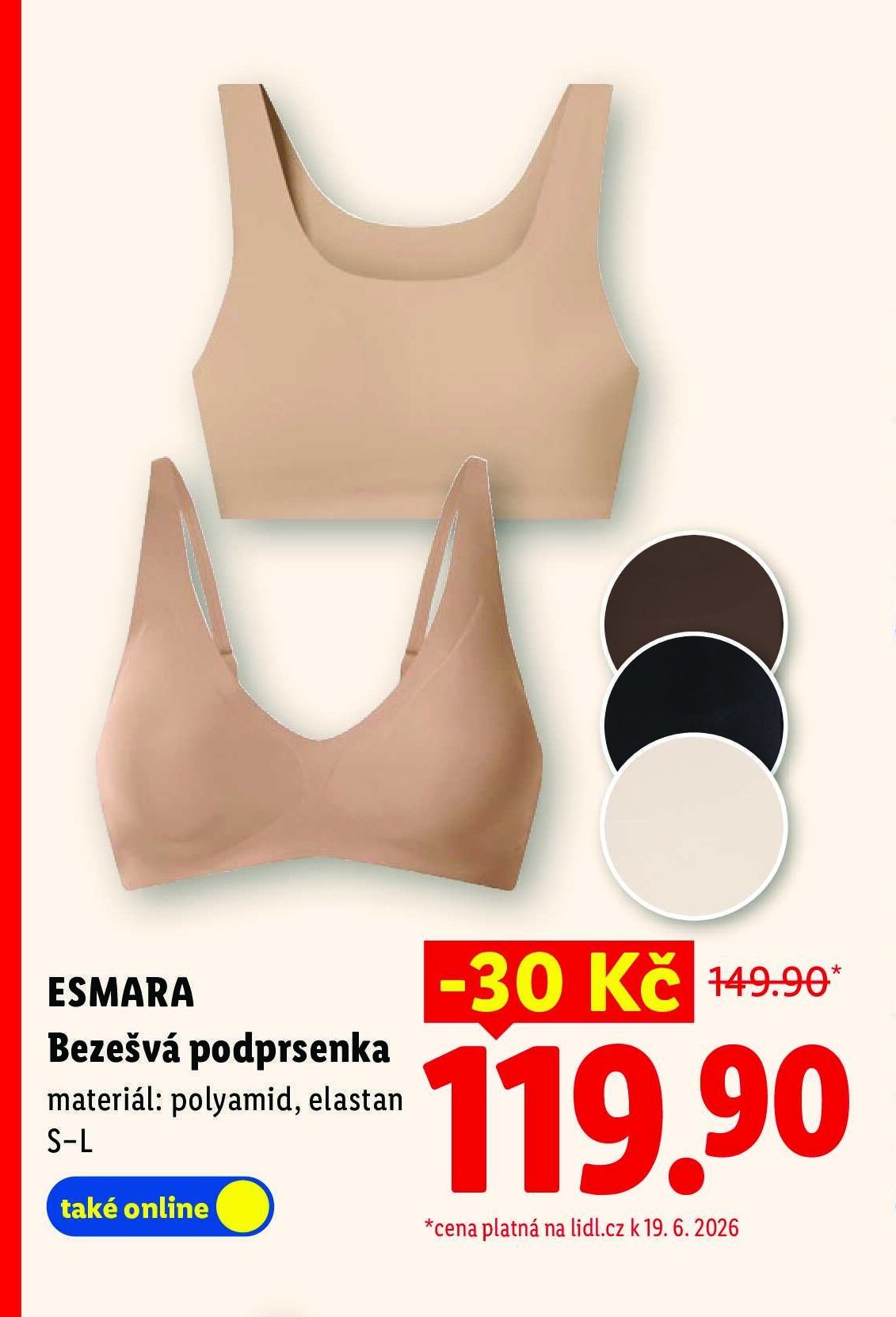 Esmara Bezešvá podprsenka