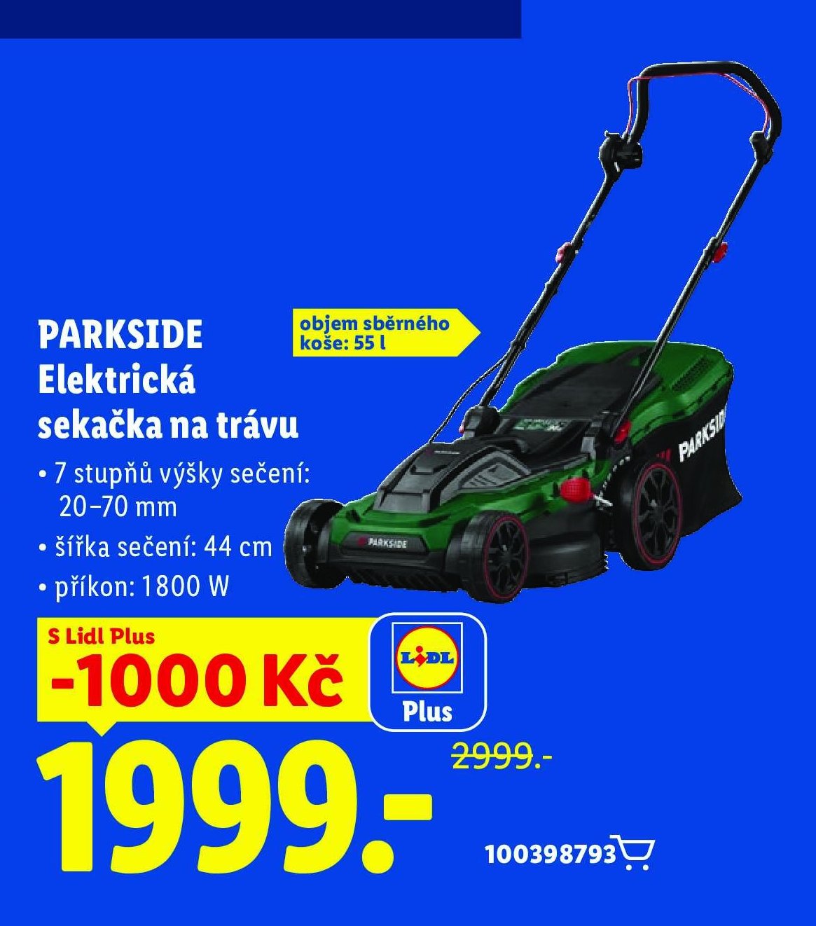 PARKSIDE Elektrická sekačka na trávu