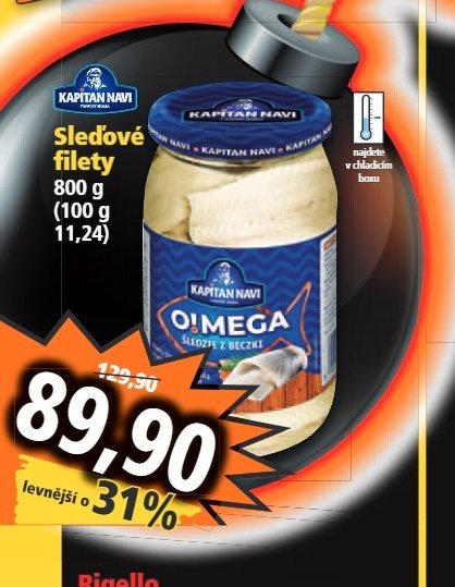 Kapitan Navi Sledové filety 800 g