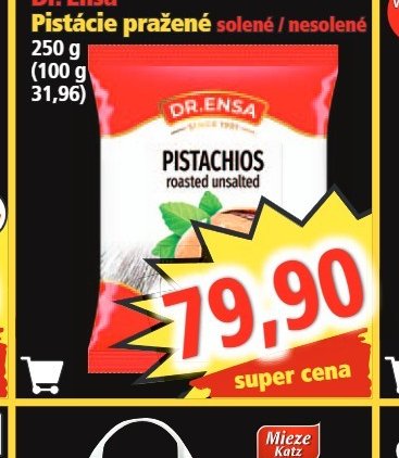 Dr. Ensa Pistácie pražené 250 g