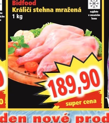 Bidfood Králičí stehna mražená 1 kg