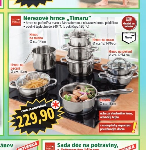 Nerezové hrnce „Timaru“