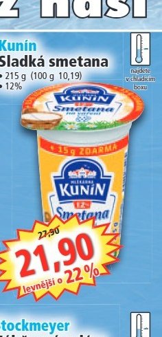 Kunín Sladká smetana