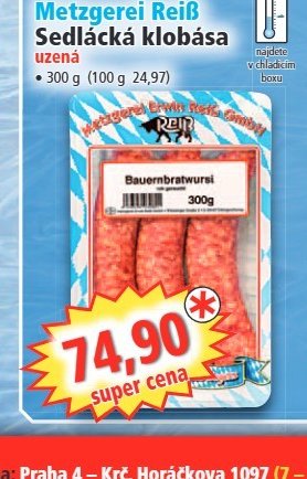 Metzgereireiß Sedlácká klobása