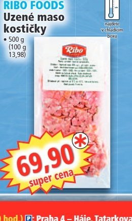 RIBO FOODS Uzené maso kostičky