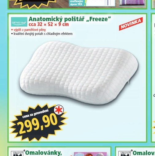 Anatomický polštář Freeze