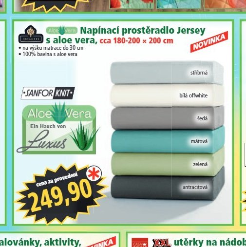 Napínací prostěradlo Jersey