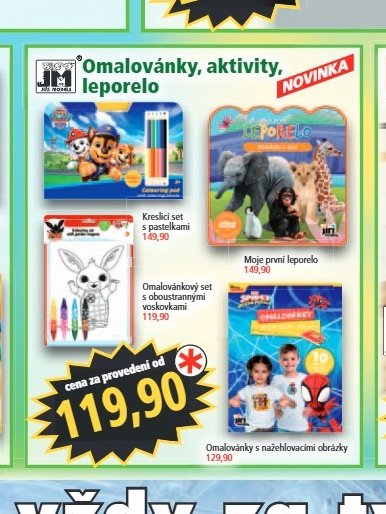 Omalovánky, aktivity, leporelo