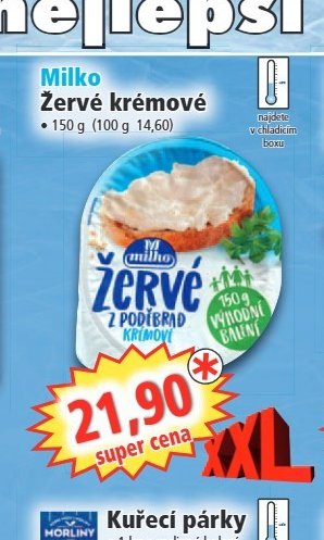 Milko žervé krémové