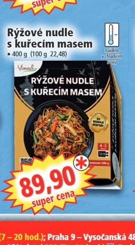 Rýžové nudle s kuřecím masem