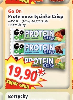 Go On Proteinová tyčinka Crisp