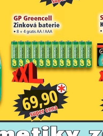 GP Greencell Zinková baterie