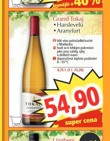 Grand Tokaj Harslevlü Aranyfurt 0,75 l