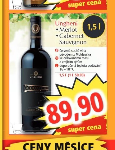 Ungheni Merlot Cabernet Sauvignon 1,5 l
