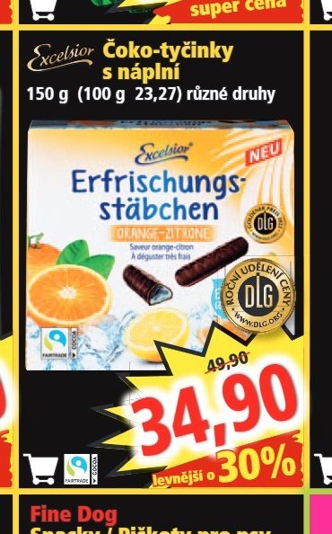 Excelsior Čoko-tyčinky s náplní 150 g