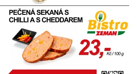 PEČENÁ SEKANÁ S CHILLI A S CHEDDAREM