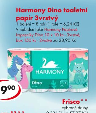 Harmony Dino toaletní papír 3vrstvý