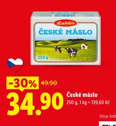 České máslo 250 g