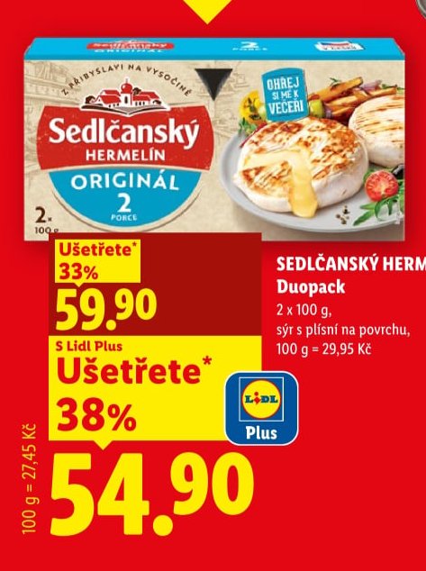 Sedlčanský Hermelín Duopack