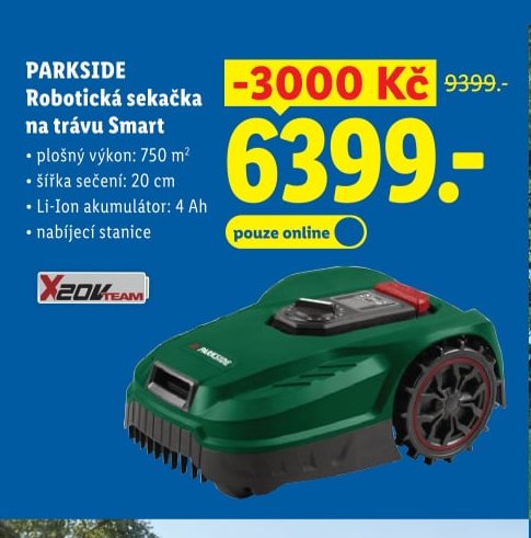 PARKSIDE Robotická sekačka na trávu Smart