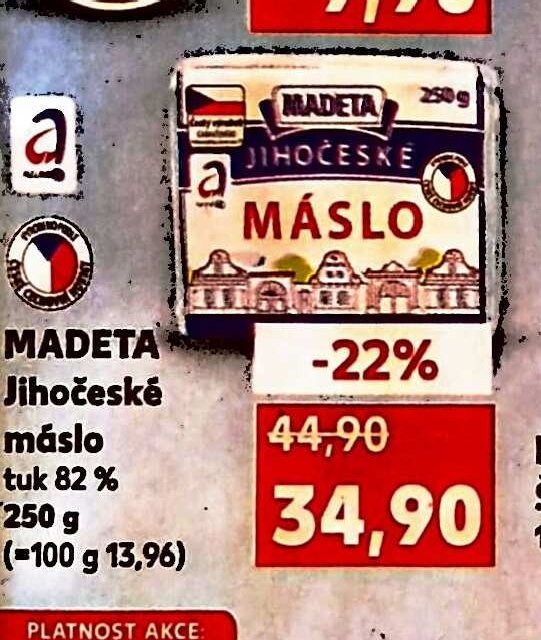 Madeta Jihočeské máslo