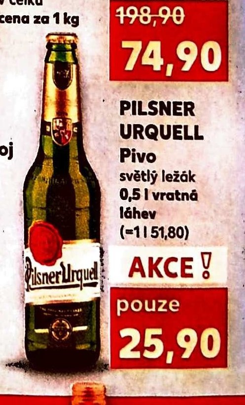 Pilsner Urquell pivo