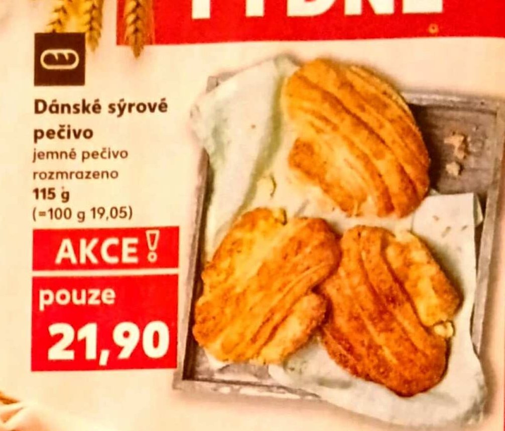 Dánské sýrové pečivo