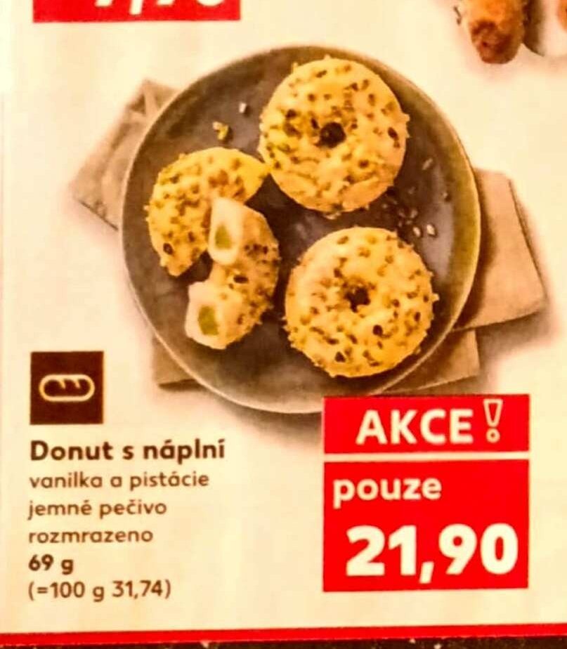 Donut s náplní vanilka a pistácie