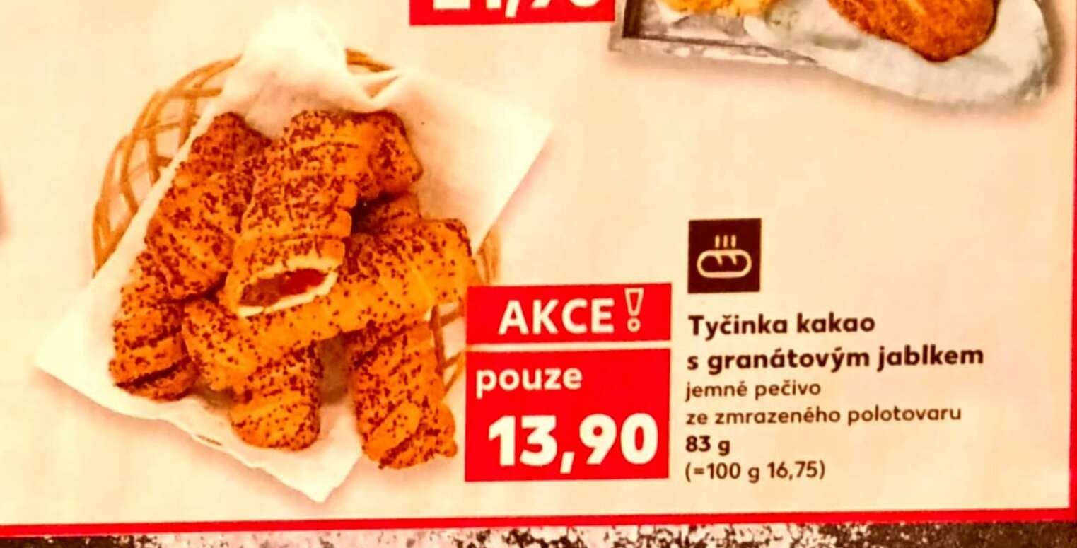 Tyčinka kakao s granátovým jablkem