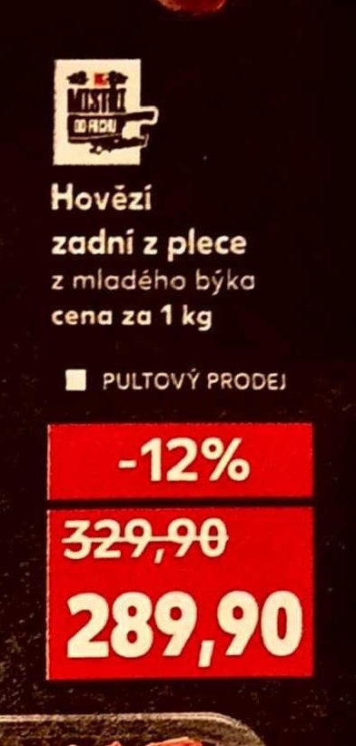 Hovězí zadní z plece z mladého býka
