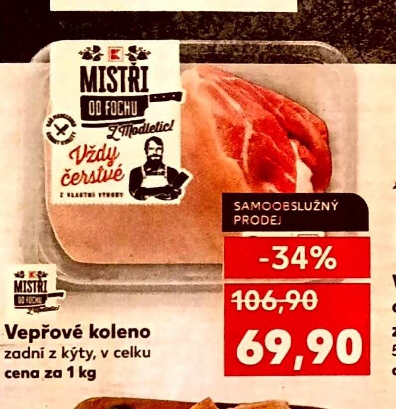 Vepřové koleno zadní z kýty, v celku